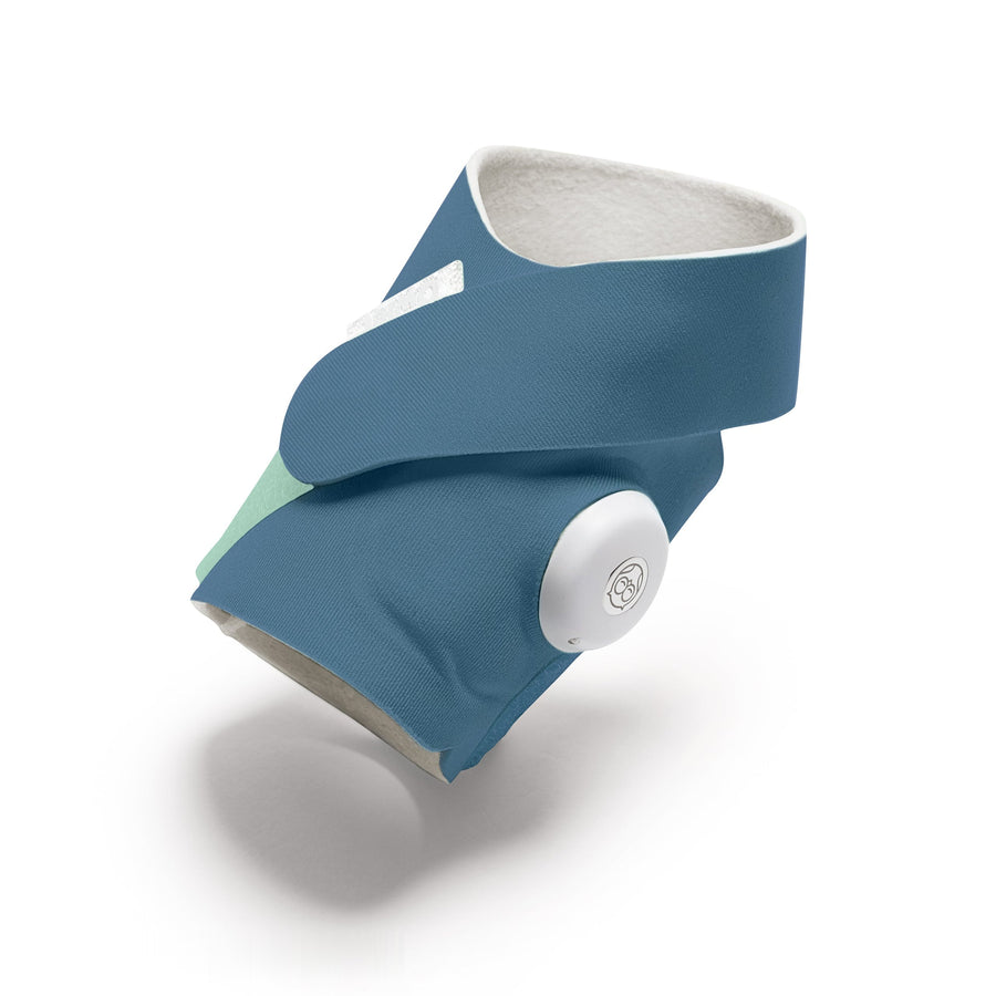 Stoffen sokje in Bedtime Blue met de Dream Sock-sensor